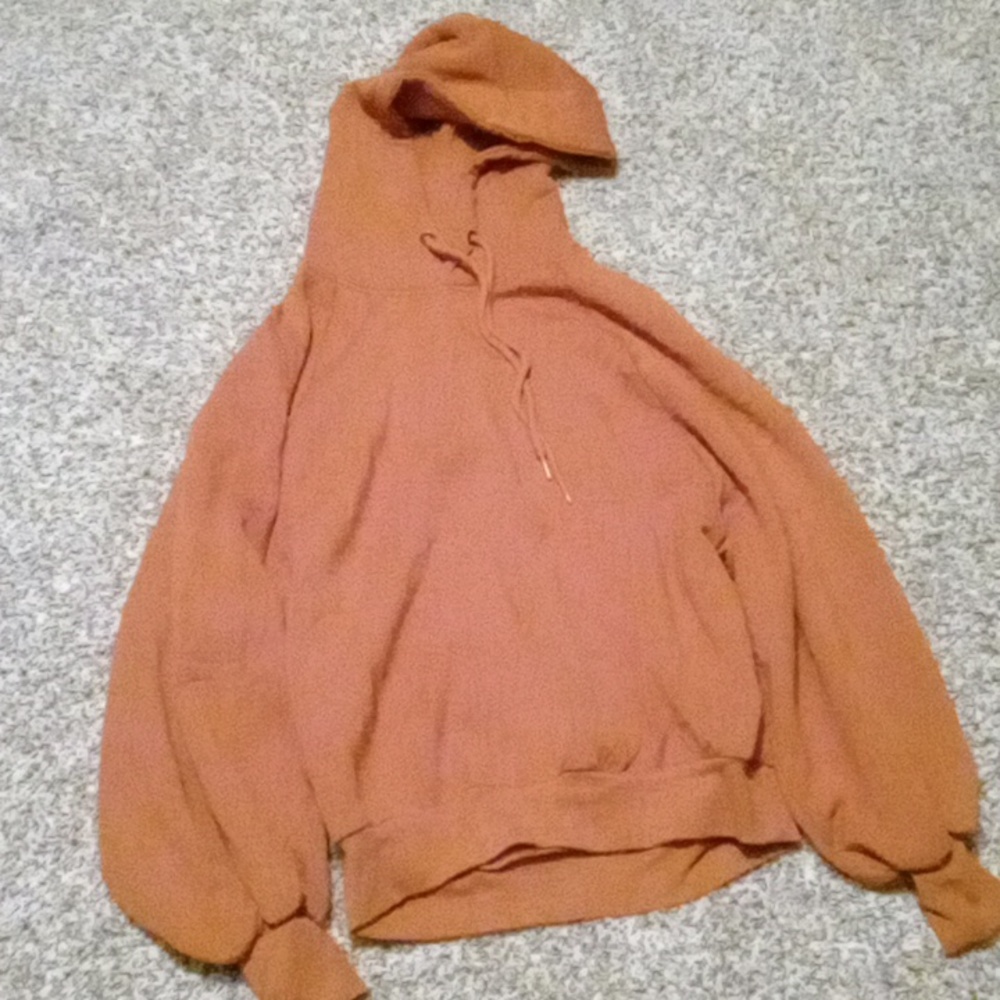 Oversized sleeve cloud fuzzy hoodie